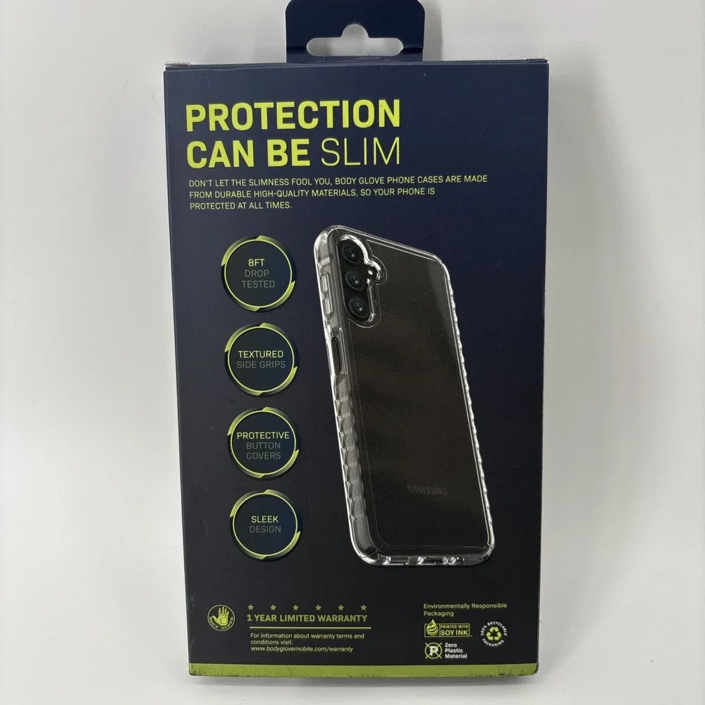 Samsung Galaxy A14 5G Clear Phone Case Body Glove 8‎ Ft Drop Tested Sleek Slim